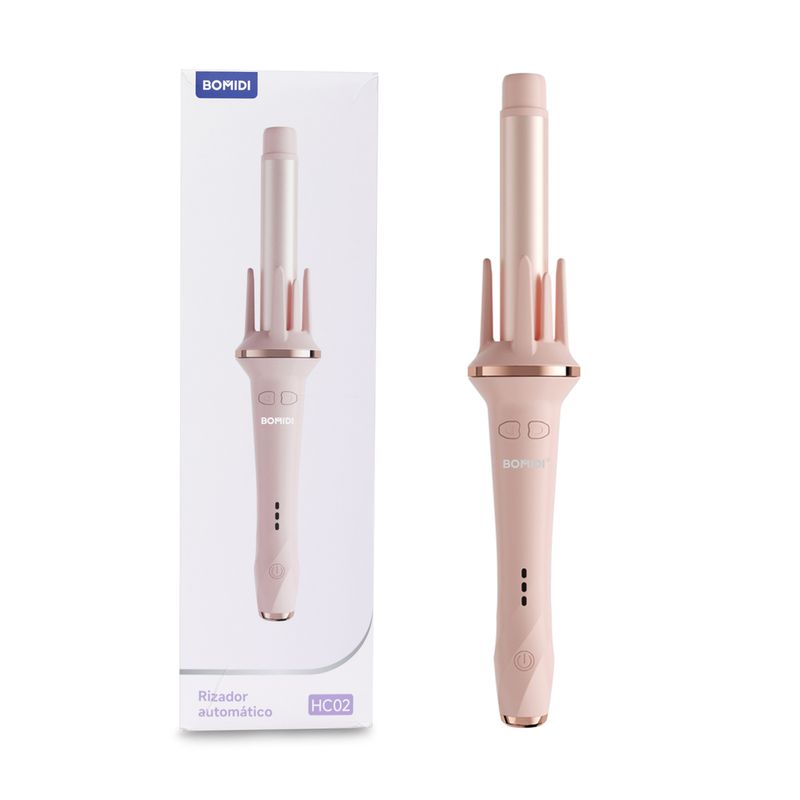 RIZADOR AUTOMÁTICO DE CABELLO BOMIDI HC02 ROSADO - 1