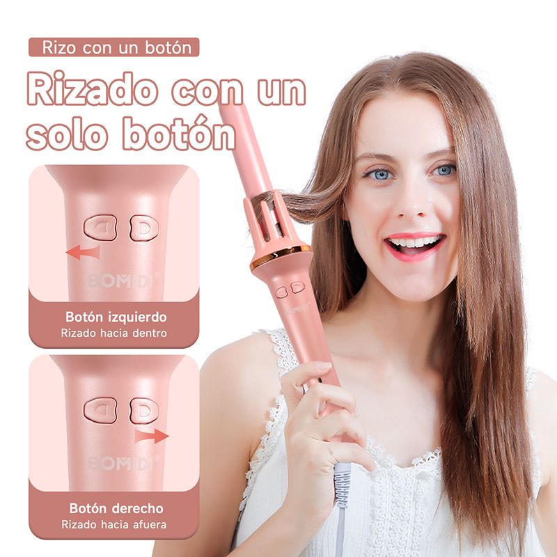 RIZADOR AUTOMÁTICO DE CABELLO BOMIDI HC02 ROSADO - 5