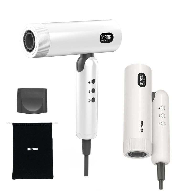 SECADORA DE CABELLO PLEGABLE BOMIDI HD08 BLANCO - 1