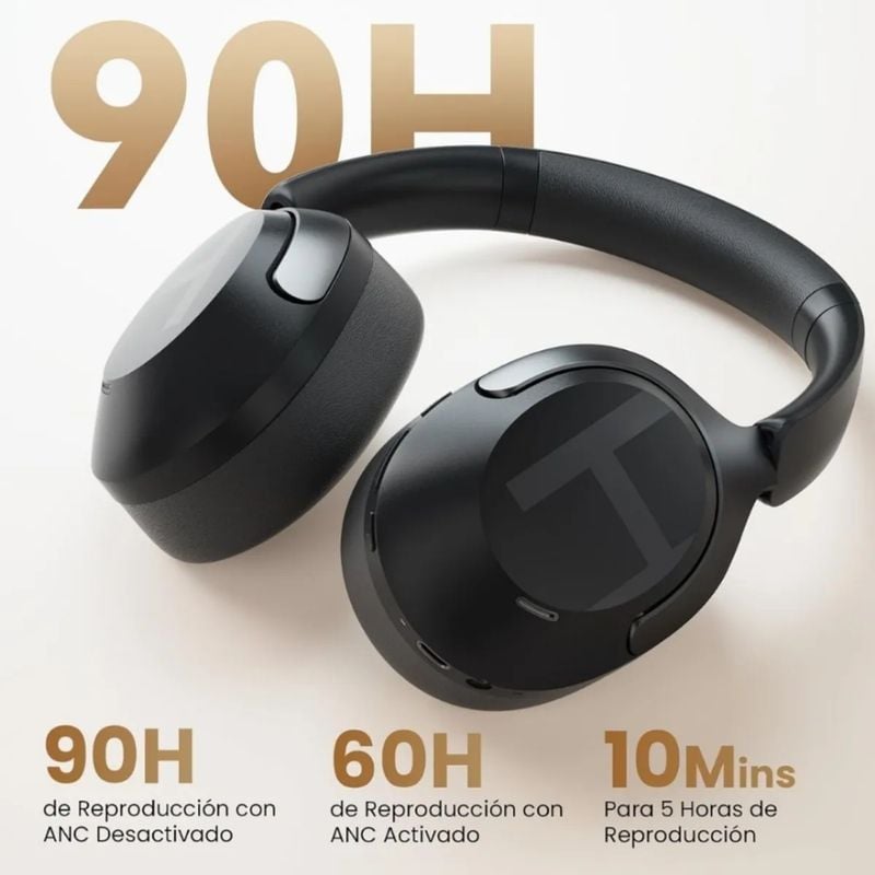 AUDÍFONOS BLUETOOTH 6.0 HAYLOU S40 ANC -50DB HI-RES 90H - 4