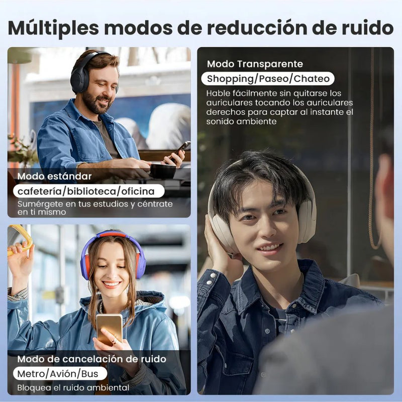 AUDÍFONOS BLUETOOTH 5.3 HAYLOU S35 ANC -42DB HI-RES 60H BATERÍA - 6