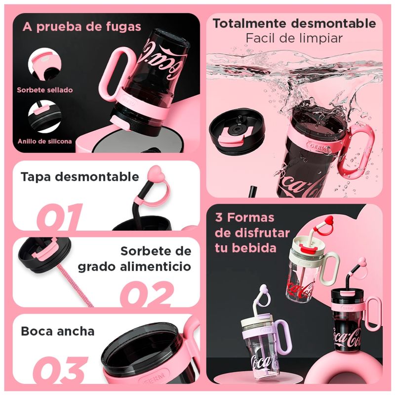 VASO TÉRMICO TRITAN COCA COLA X GERM 800ML / 27 OZ PURPURA - 2