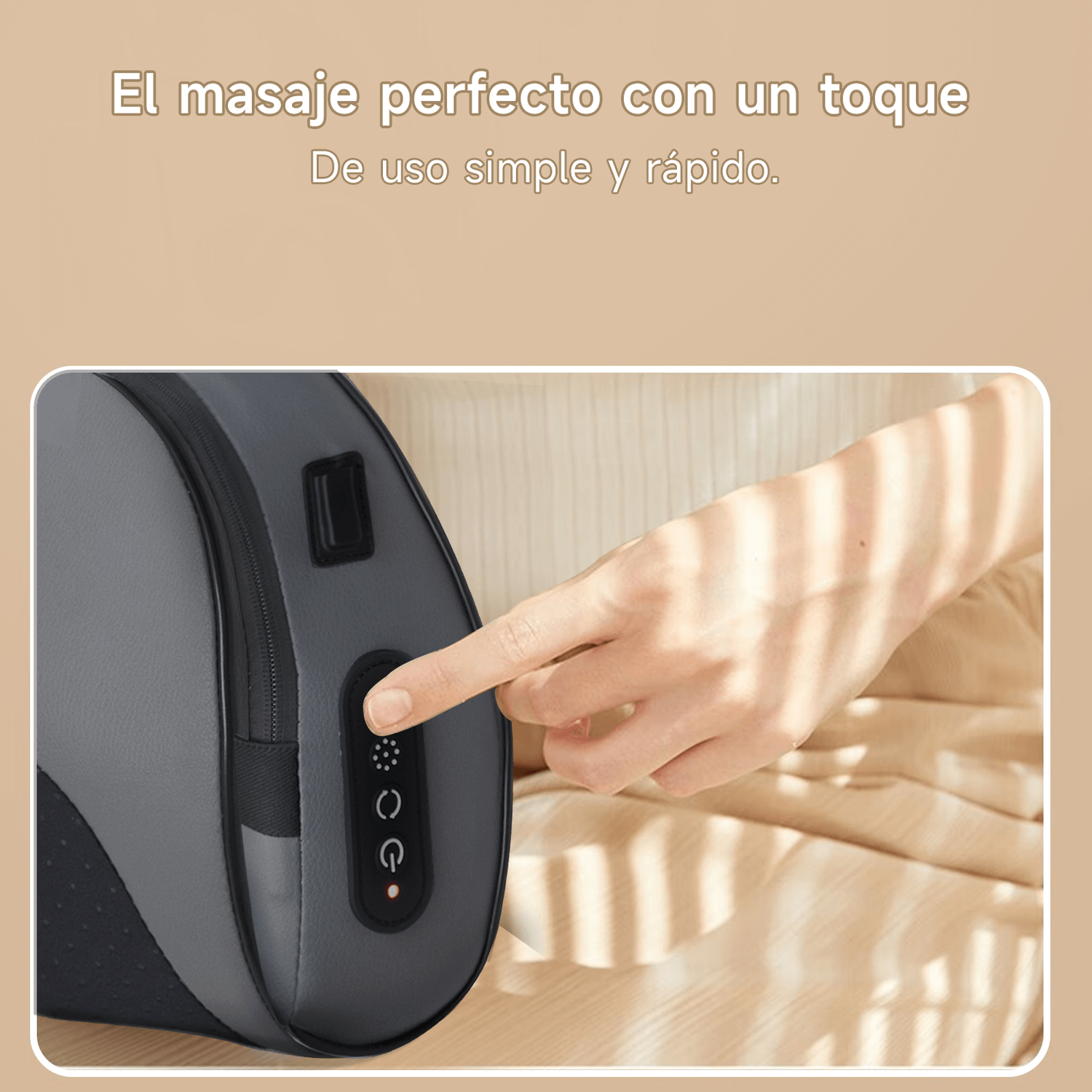 ALMOHADA MASAJEADORA INALÁMBRICA BOMIDI MP1 PRO AZUL GRIS - 3D RECARGABLE - 5