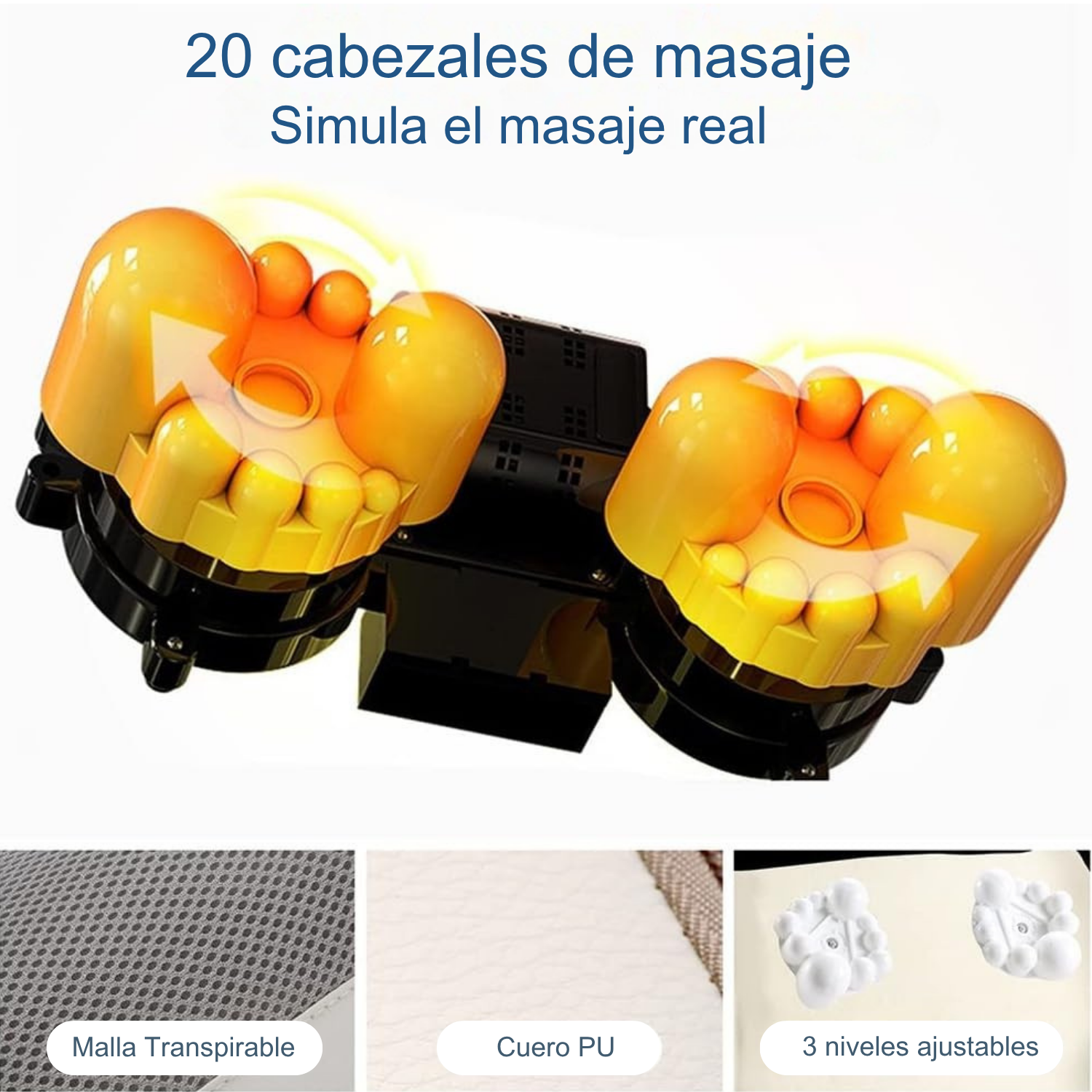 ALMOHADA MASAJEADORA ELÉCTRICA ESPALDA BOMIDI MP1 ROJO - 6
