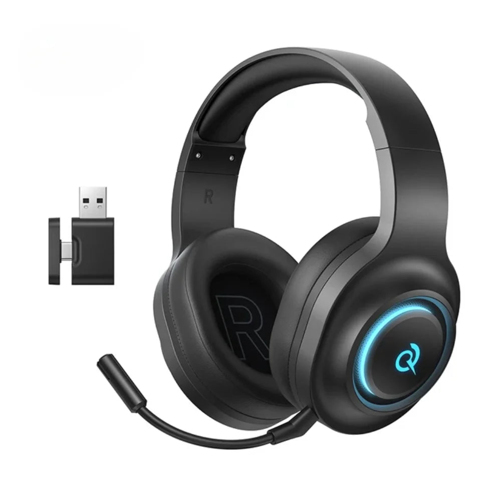 AUDÍFONOS INALÁMBRICOS GAMER QCY HEROAD V200 BLANCO TRIPLE CONEXIÓN - 1