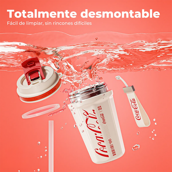 MUG TÉRMICO OCTAGON PRO COCA-COLA | 550ML / 18.6OZ BLANCO - 3