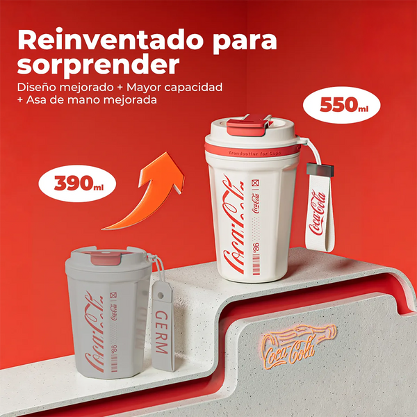 MUG TÉRMICO OCTAGON PRO COCA-COLA | 550ML / 18.6OZ BLANCO - 4