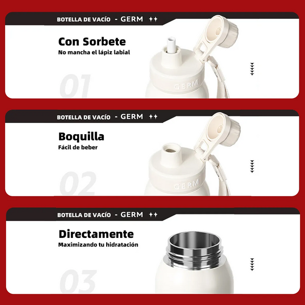 BOTELLA TÉRMICA DEPORTIVA COCA-COLA X GERM | 580ML / 19OZ- NEGRO - 3