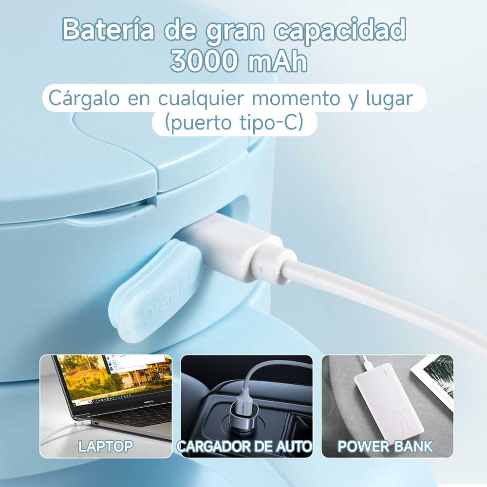LICUADORA PORTÁTIL BOMIDI JB01 AZUL TIPO-C - 7