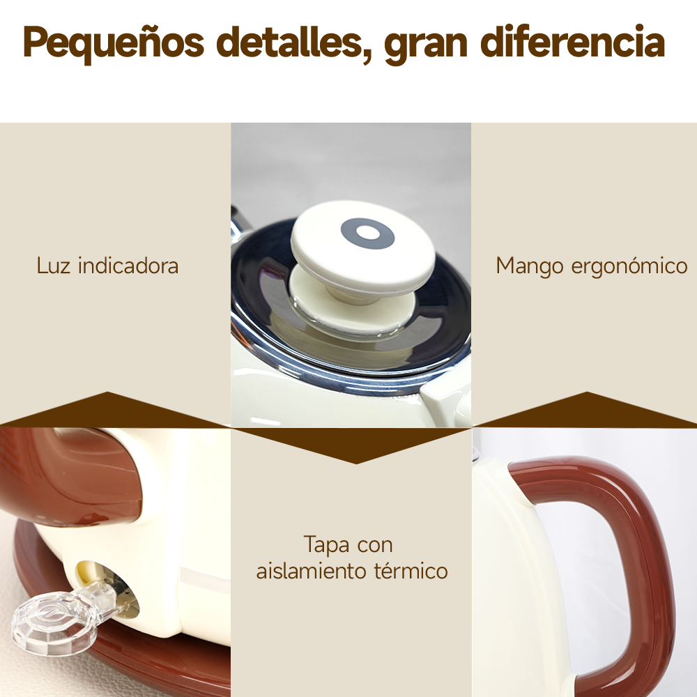 HERVIDOR ELÉCTRICO 1.7 L BOMIDI BEIGE - 7