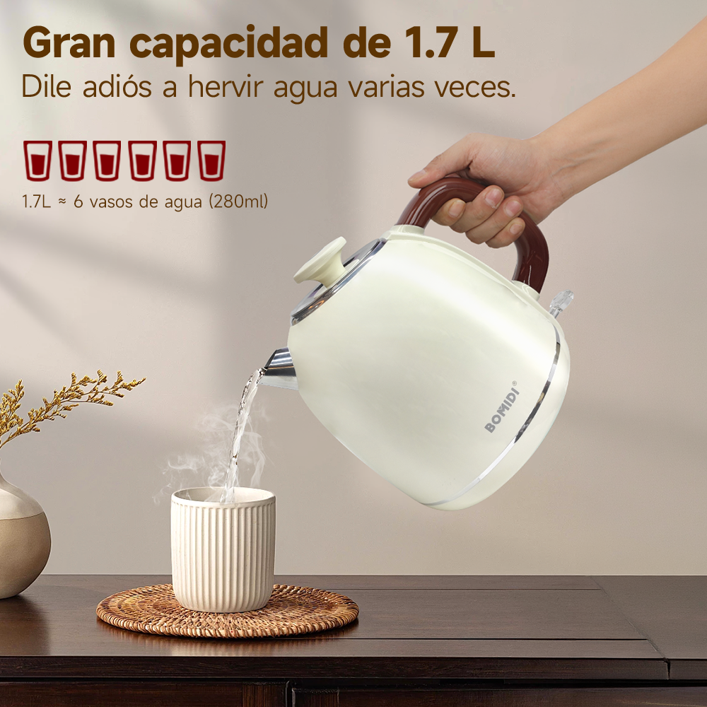 HERVIDOR ELÉCTRICO 1.7 L BOMIDI VERDE - 2