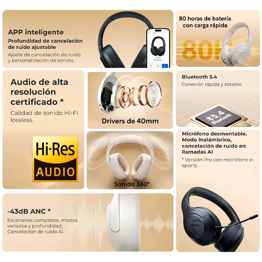 AUDIFONO INALAMBRICO HAYLOU S30 PRO DIADEMA GAMER CON MICRÓFONO - 2