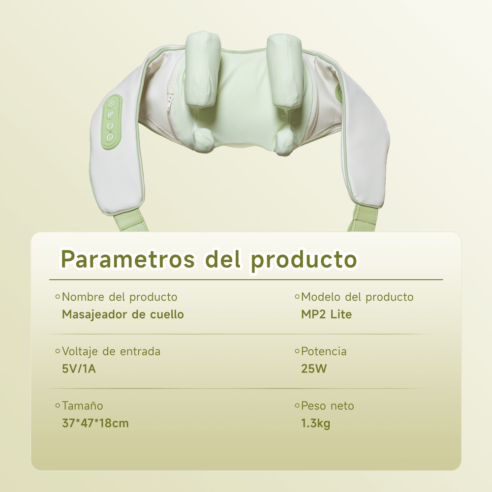 MASAJEADOR DE CUELLO Y HOMBROS BOMIDI MP2 LITE VERDE - 2