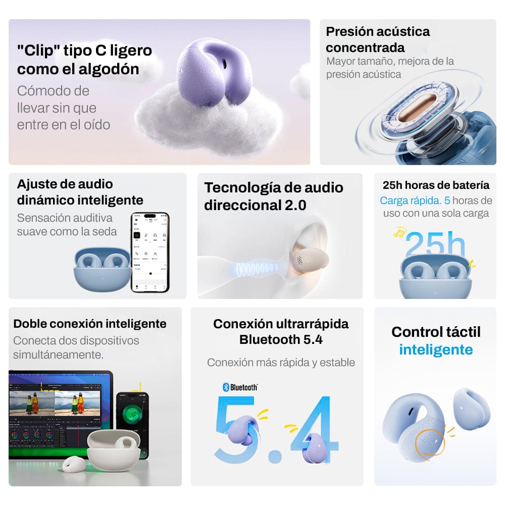 COMBO QCY AUDÍFONOS OVER-EAR H3 _ AUDÍFONOS CROSSKY C10 - 2