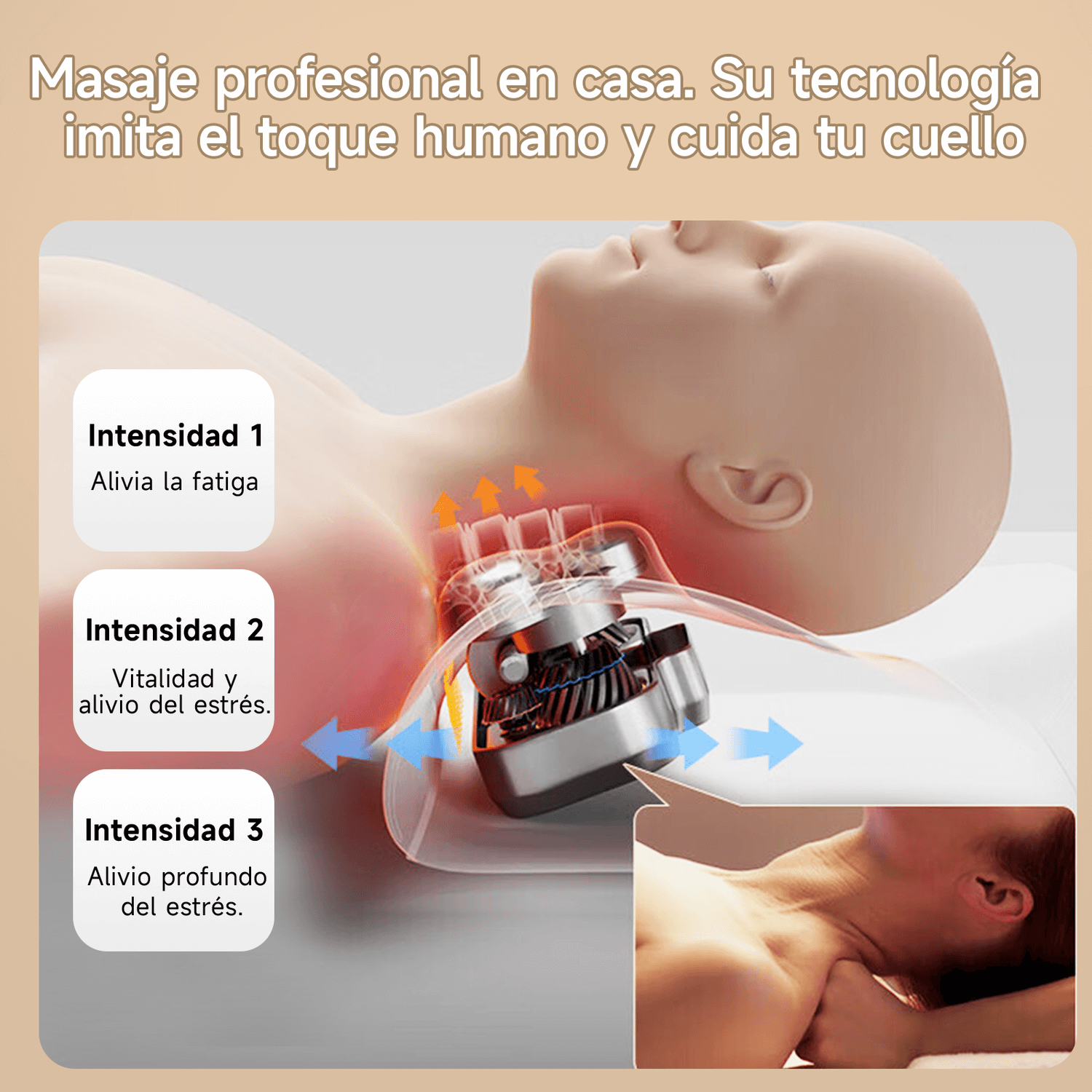 ALMOHADA MASAJEADORA INALÁMBRICA BOMIDI MP1 PRO AZUL | 3D RECARGABLE + ALMOHADA DE VIAJE U02_GR