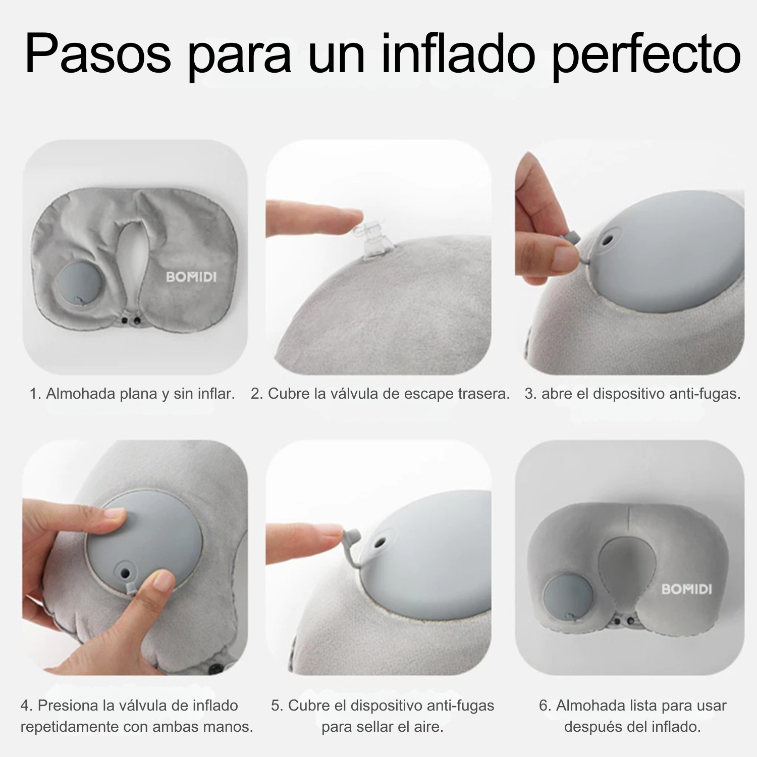 ALMOHADA MASAJEADORA INALÁMBRICA BOMIDI MP1 PRO AZUL | 3D RECARGABLE + ALMOHADA DE VIAJE U02_GR