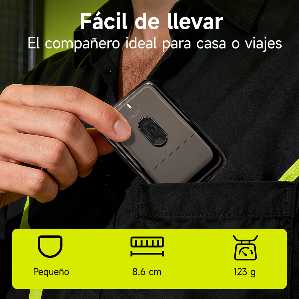 AFEITADORA ELÉCTRICA MS003 + RECORTADOR DE VELLO NASAL EN005 ENCHEN - 10