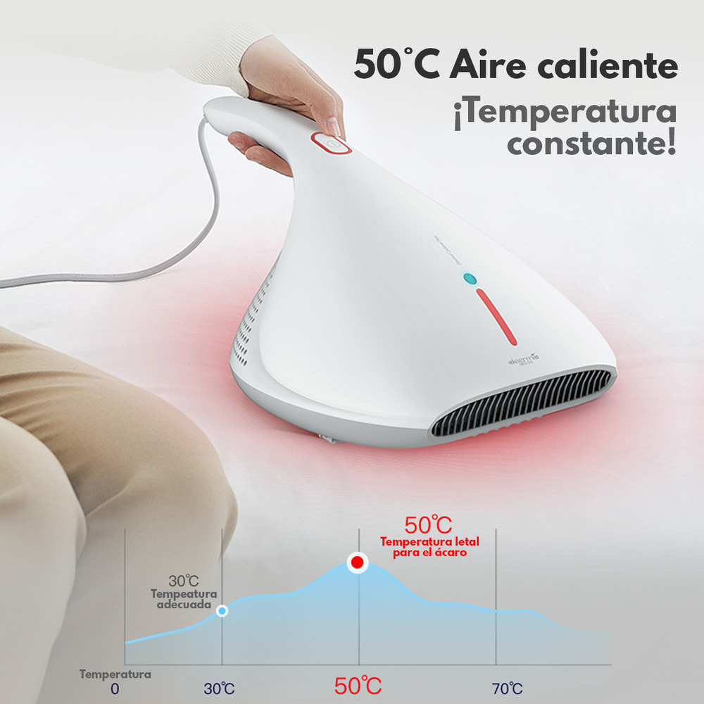 ASPIRADORA ANTI ÁCAROS DEERMA LUZ UV CM800 BLANCA - 2