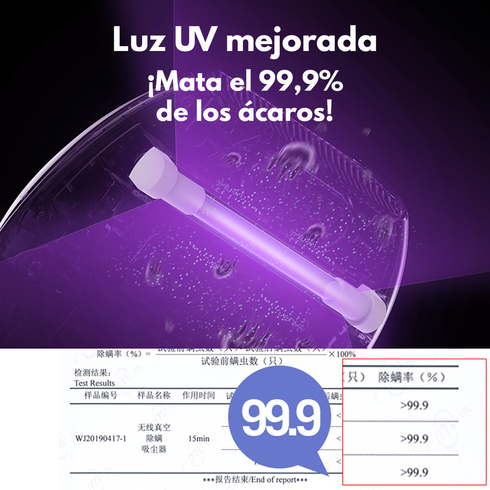 ASPIRADORA ANTI ÁCAROS DEERMA LUZ UV CM800 BLANCA - 5