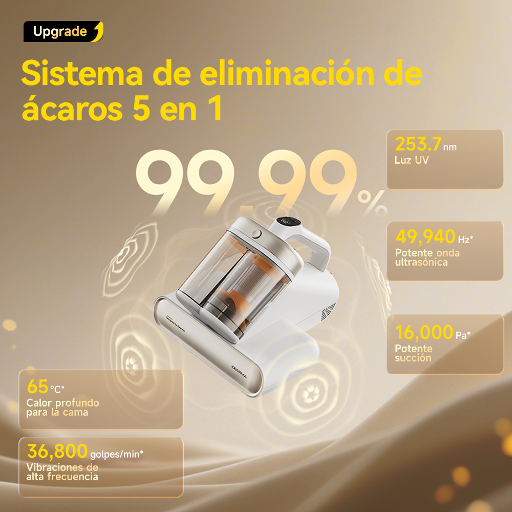 ASPIRADORA ANTI ÁCAROS DEERMA M1 DETECT CON DOBLE DEPÓSITO Y LUZ UV - 6