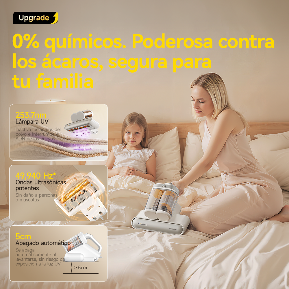 ASPIRADORA ANTI ÁCAROS DEERMA M1 DETECT CON DOBLE DEPÓSITO Y LUZ UV - 7