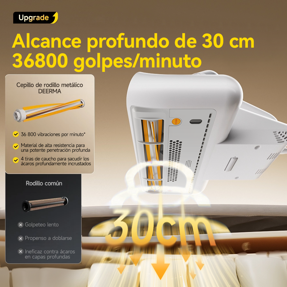 ASPIRADORA ANTI ÁCAROS DEERMA M1 DETECT CON DOBLE DEPÓSITO Y LUZ UV - 8