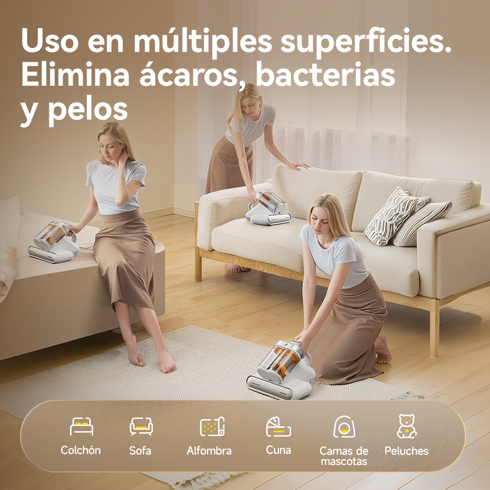 ASPIRADORA ANTI ÁCAROS DEERMA M1 DETECT CON DOBLE DEPÓSITO Y LUZ UV - 9