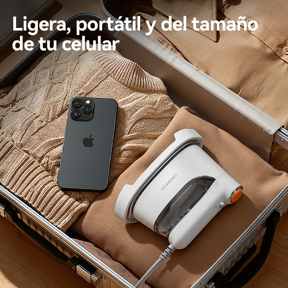 PLANCHA A VAPOR PORTÁTIL DEERMA GT01 BLANCO - 3