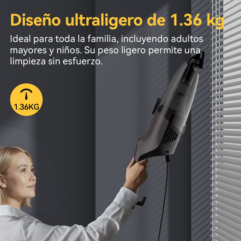 ASPIRADORA MULTIFUNCIONAL 2 EN 1 DEERMA DX120C GRIS - 4