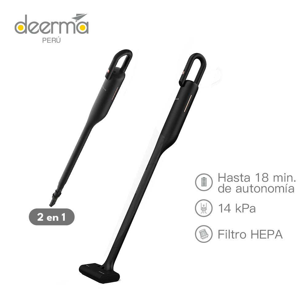 ASPIRADORA INALÁMBRICA DEERMA VC03S | RECARGABLE | 4000 MAH | NEGRO - 1