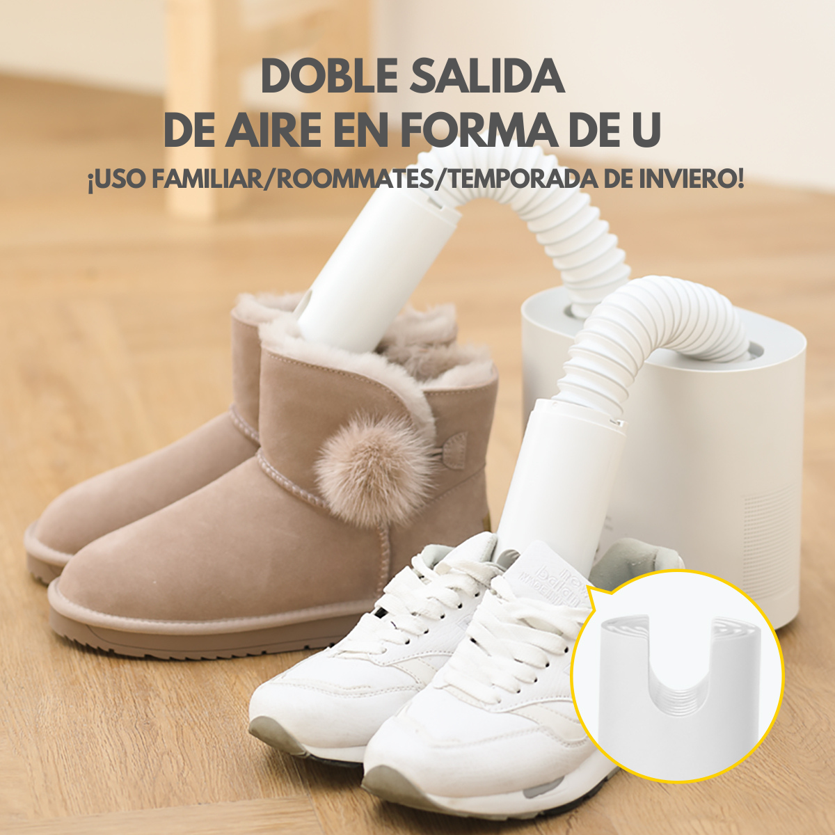 SECADOR DE ZAPATOS DEERMA HX10W BLANCO - 4
