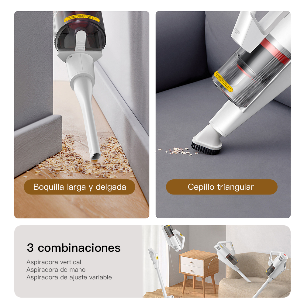 ASPIRADORA CICLÓNICA 3 EN 1 DX888 DEERMA BLANCO - 4