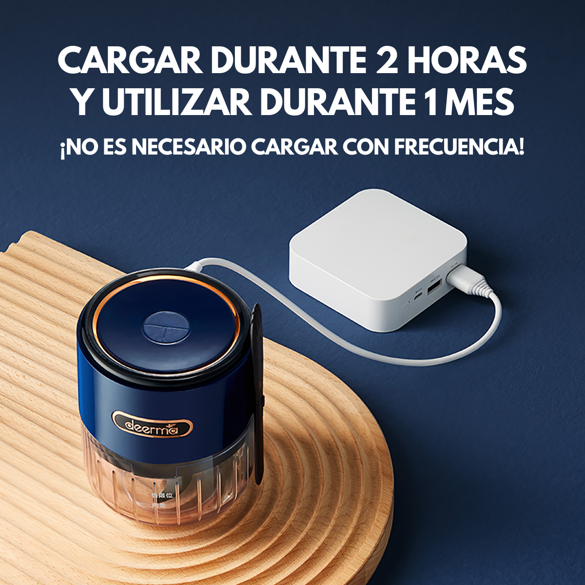 PICADORA ELÉCTRICA INALÁMBRICA PORTÁTIL DEERMA DEM-JS100 | AZUL - 6