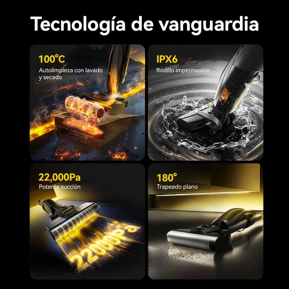 ASPIRADORA LAVA PISOS INALÁMBRICA DEERMA VX100 ULTRA S AUTOLIMPIEZA - 4