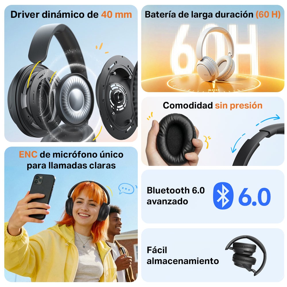 AUDÍFONOS INALÁMBRICOS QCY H2S LITE BLUETOOTH 6.0 - 2