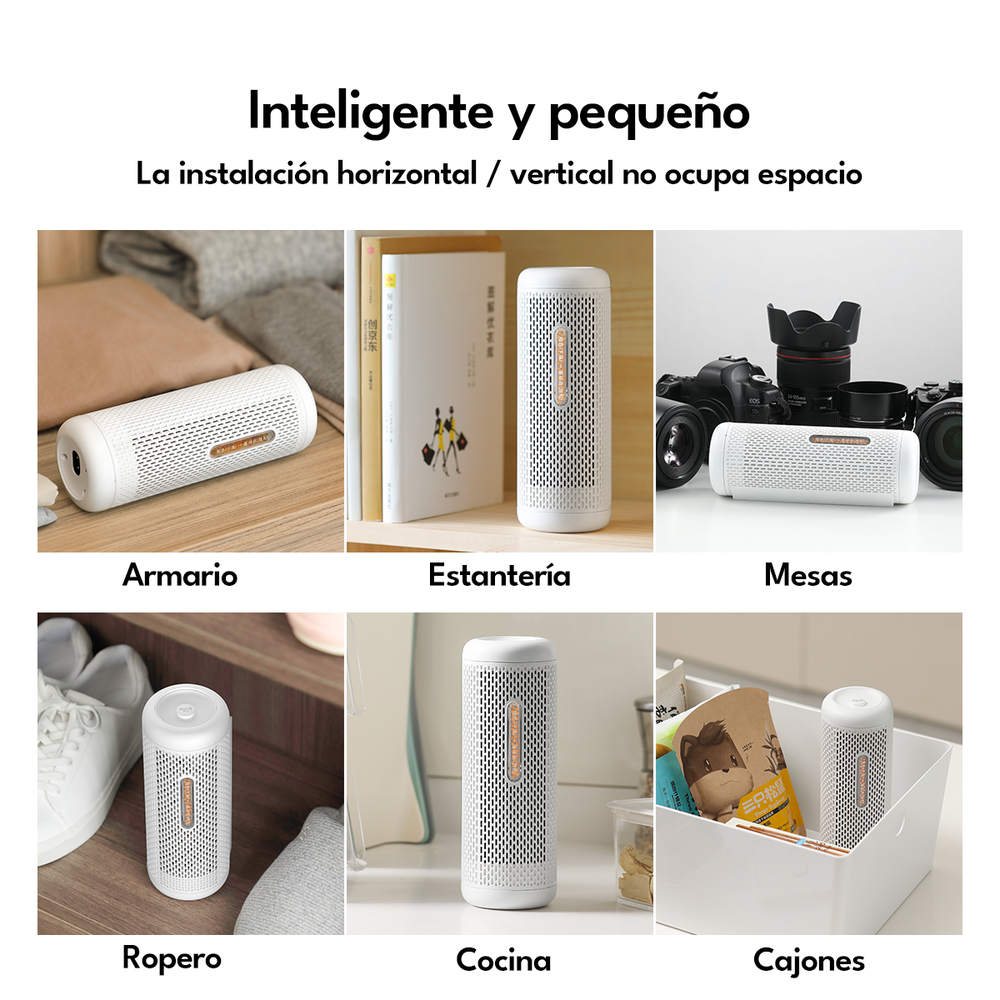 MINI DESHUMEDECEDOR DEERMA DEM-CS50M PORTATIL RECARGABLE BLANCO - 7