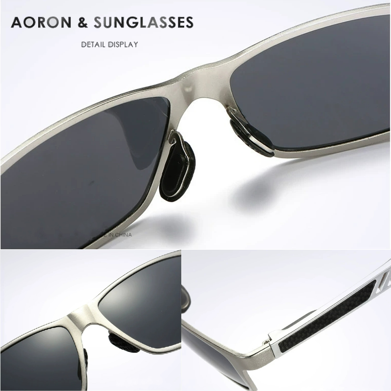 LENTES DE SOL AORON SPORT - POLARIZADOS UV400 - GRIS - 6