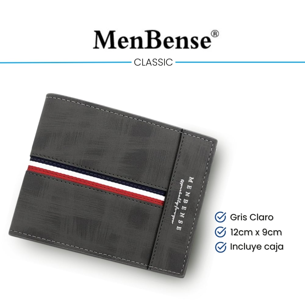BILLETERA CUERO NEGRO MENBENSE ELEGANTE M1 - 2