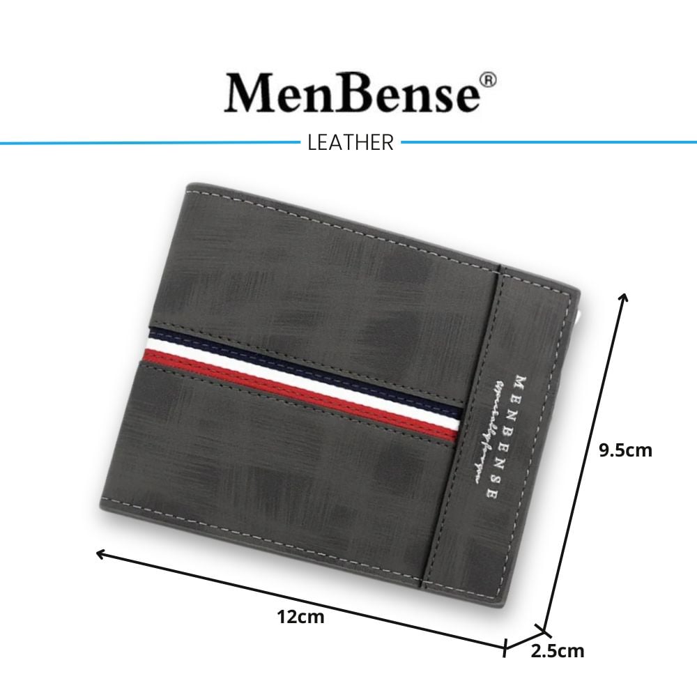 BILLETERA CUERO NEGRO MENBENSE ELEGANTE M1 - 3