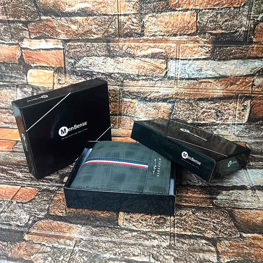 BILLETERA CUERO NEGRO MENBENSE ELEGANTE M1 - 4