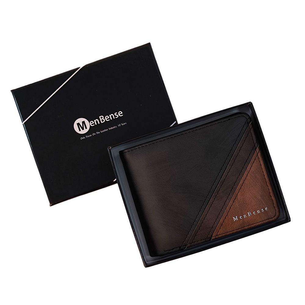 BILLETERA DE CUERO MENBENSE - ELEGANTE - M7 - NEGRO - 4