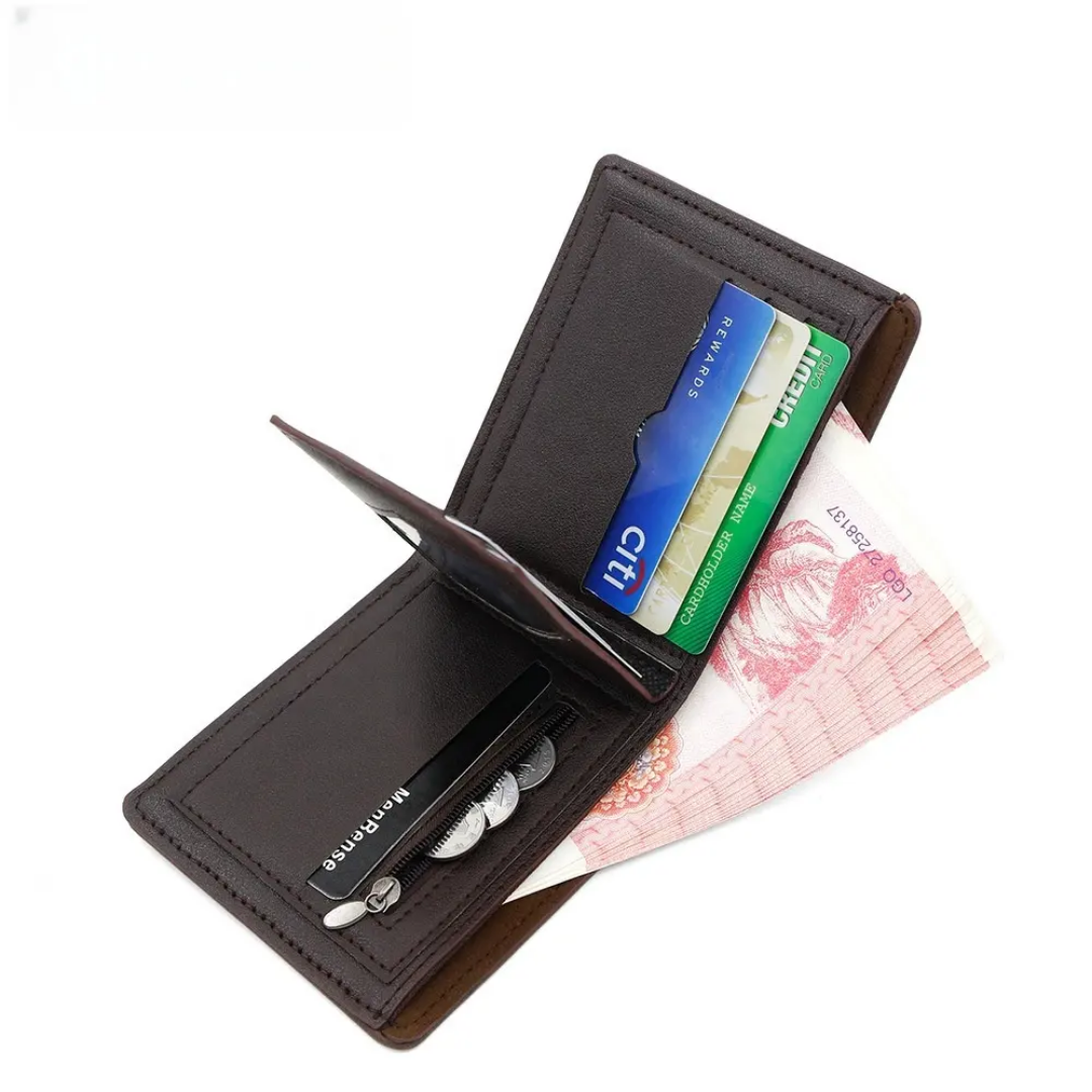 BILLETERA DE CUERO MENBENSE - ELEGANTE - M7 - NEGRO - 6