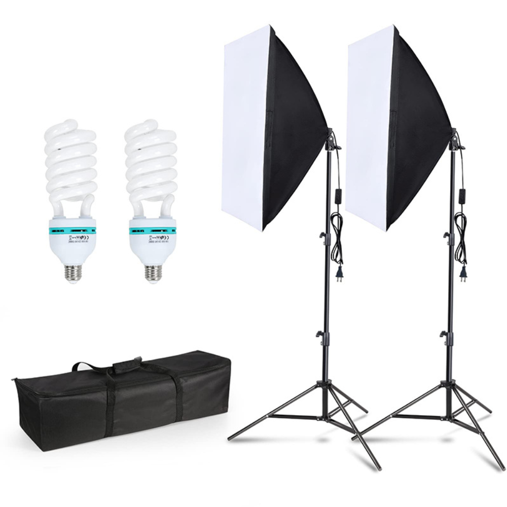 KIT ILUMINACIÓN WEIFENG 2 SOFTBOX 1 FOCO - 1