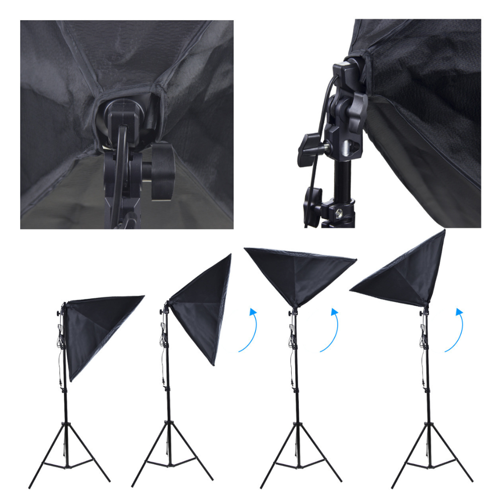 KIT ILUMINACIÓN WEIFENG 2 SOFTBOX 1 FOCO - 6