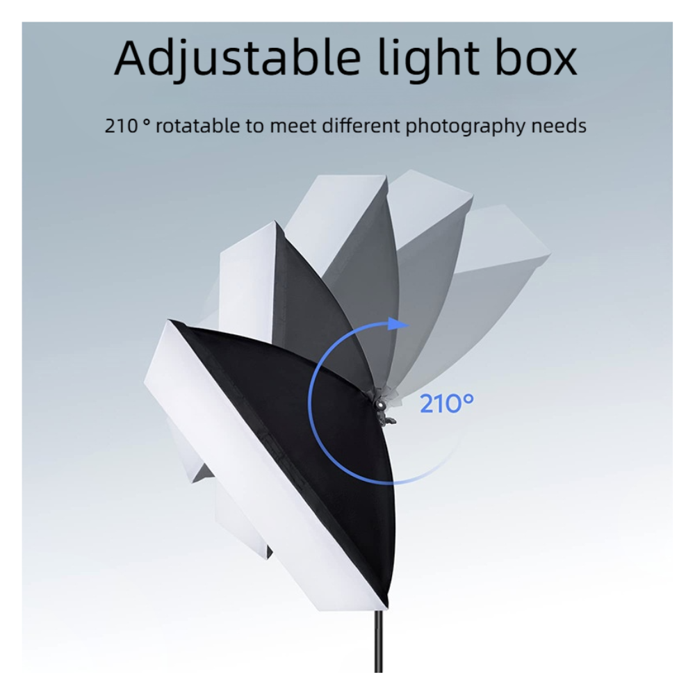 KIT ILUMINACIÓN WEIFENG 2 SOFTBOX 1 FOCO - 7