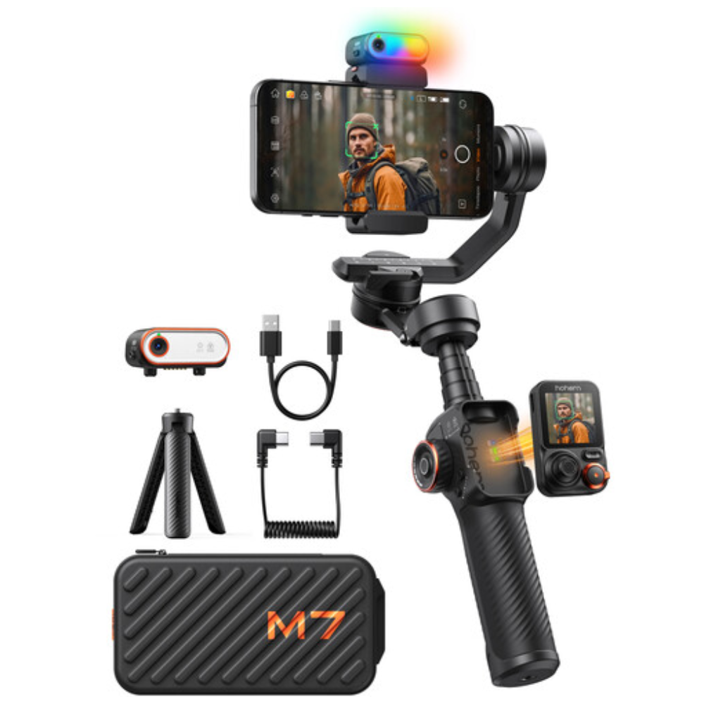 ESTABILIZADOR HOHEM ISTEADY M7 CON SEGUIMIENTO DE IA PARA MÓVIL - 1
