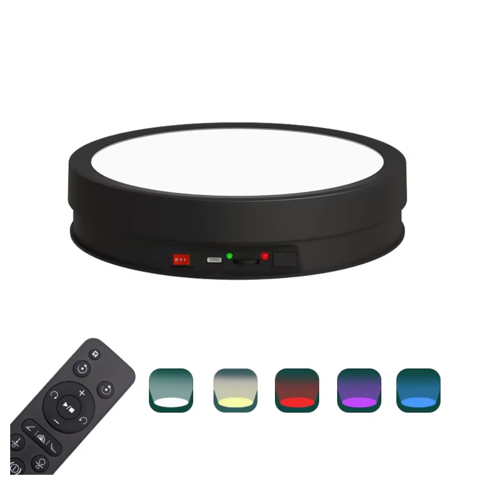BASE GIRATORIA LED RECARGABLE Y RGB PARA EXHIBICIÓN DE 22 CM - 1