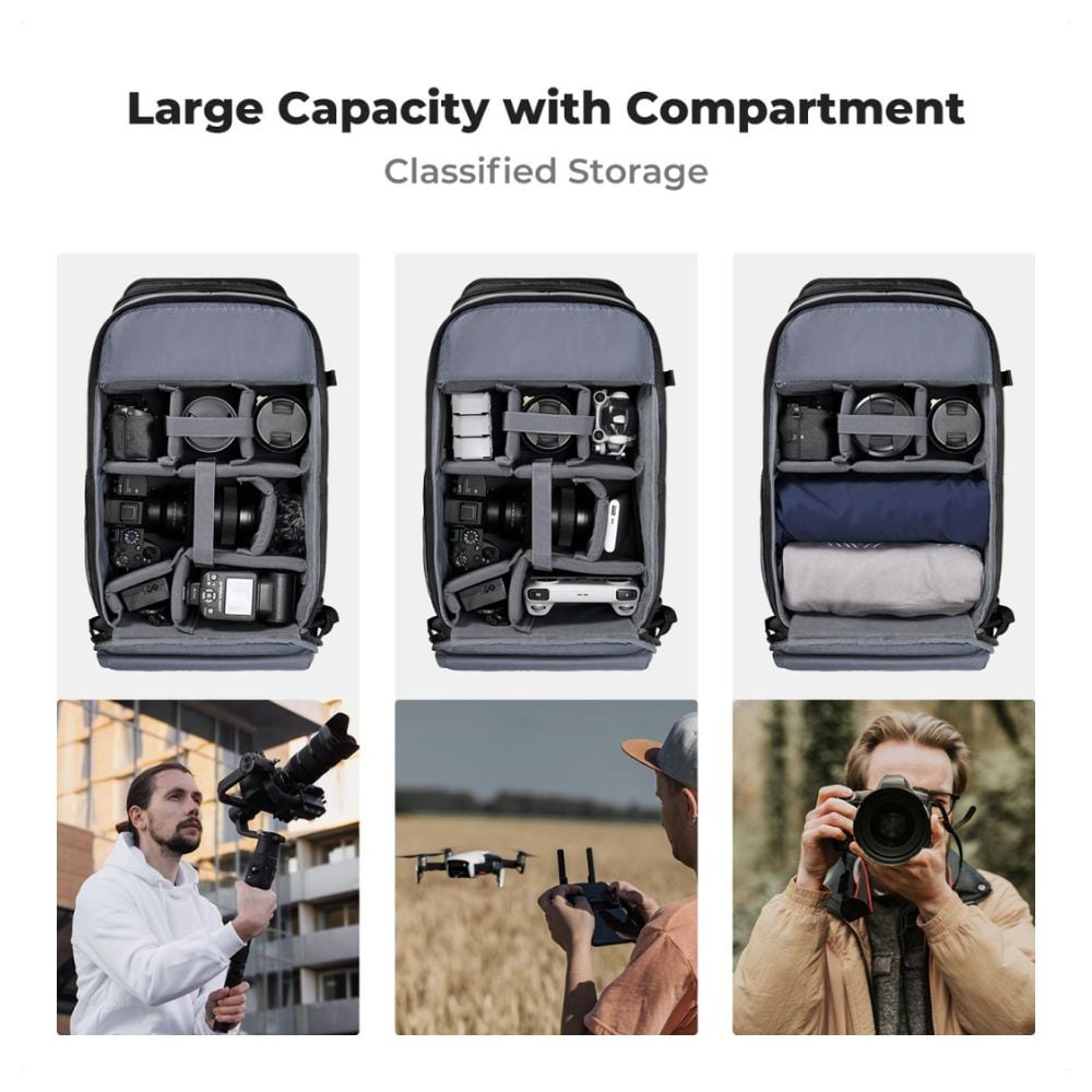 MOCHILA FOTOGRÁFICA KYF CONCEPT 13.180 IMPERMEABLE DE 25L - 2