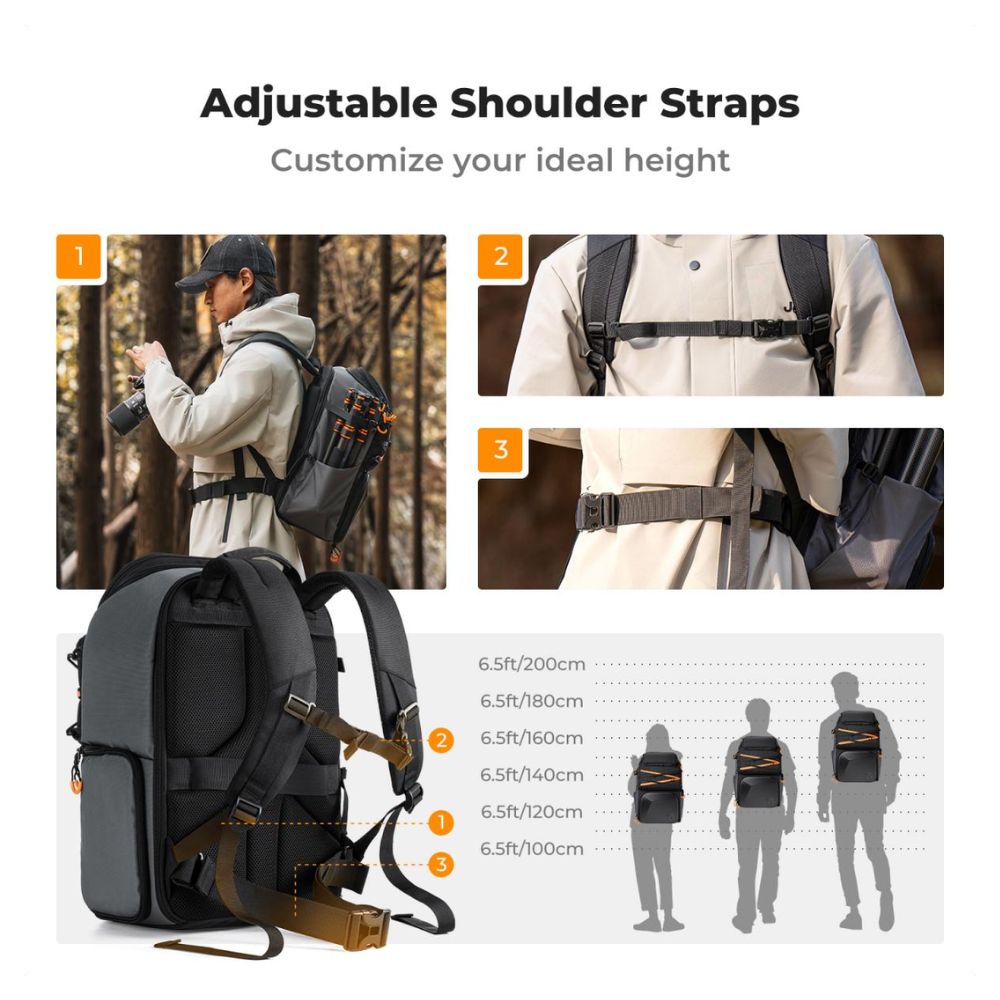 MOCHILA FOTOGRÁFICA KYF CONCEPT 13.180 IMPERMEABLE DE 25L - 6