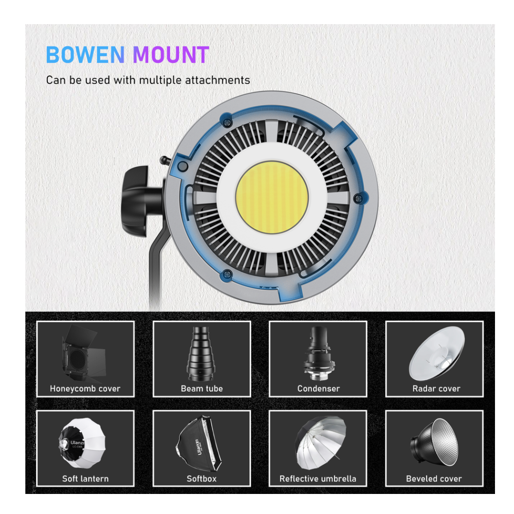 LUZ LED ULANZI VL-120BI BICOLOR COB 120W PARA FOTO Y VIDEO - 4